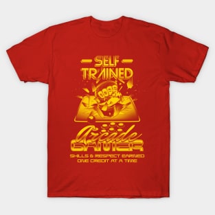 Self Trained Arcade Gamer (Yellow) T-Shirt